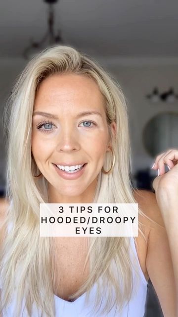 Makeup For Hooded Eyelids, Hooded Eye Makeup Tutorial, Makeup Routines, Droopy Eyes, Makeup Tips For Older Women, Makeup For Older Women, Eyebrow Makeup Tips, Eye Makeup Techniques, Face Makeup Tips