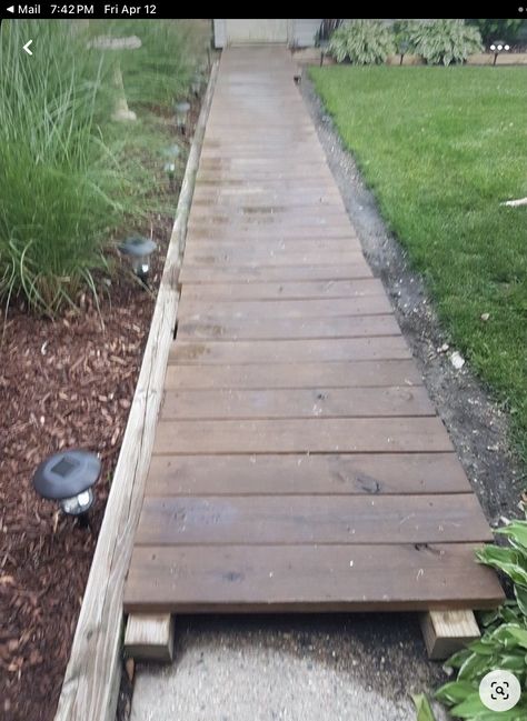 Minwax Stain Colors, Landscape Timbers, Backyard Walkway, Outdoor Walkway, Walkways Paths, Minwax Stain, Diy Backyard Landscaping, Outdoor Decor Backyard, Garden Pathway