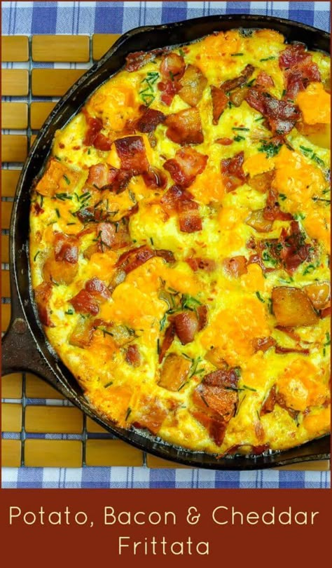 Cheddar Frittata, Plain Pasta, Bacon Frittata, Different Cheeses, Potato Bacon, Rock Recipes, Bacon Potato, Grilled Sausage, Cooked Pasta