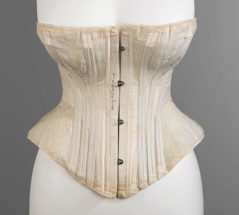 Crotty & Richards | Corset | American | The Metropolitan Museum of Art Victorian Corsets, 1840s Fashion, 1900 Fashion, Victorian Corset, 19th Century Fashion, Clothing And Textile, Costume Institute, Costume Collection, Edwardian Fashion