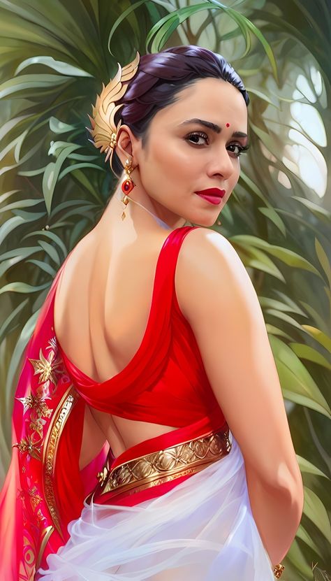 Amruta Khanvilkar, Saree, Beauty, Art