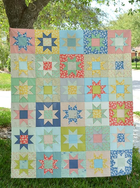 No Point Stars Quilt Pattern Quilt Stars, Sawtooth Star, Stars Quilt, Quilt Modernen, Block Quilts, Pattern Quilt, Star Quilt Blocks, Star Blocks, Star Quilt Patterns