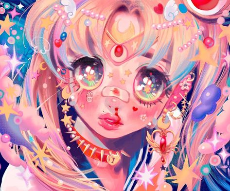 ♡ 🅔🅤🅝🅟🅨🅞🅝 ♡ on Instagram: “🌟💫💓Sailor moon💞 💫🌟 When #sailormoonredraw popped up on my timeline I knew I had to join in — #sailormoon #sailormoonaesthetic…” Drawing Inspo, Big Eyes, An Anime, Pretty Art, Art Styles, Art References, Aesthetic Art, Art Stuff, Sailor Moon