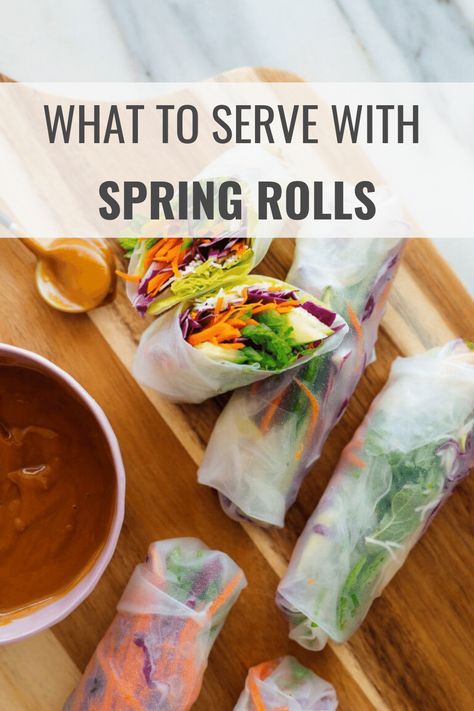 What to Serve with Spring Rolls (30 Best Dishes & More) – Happy Muncher Asian Spring Rolls, Spring Roll Wraps, Fresh Spring Rolls Recipe, Pork Spring Rolls, Cilantro Shrimp, Thai Spring Rolls, Spring Rolls Recipe, Shrimp Spring Rolls, Rice Rolls