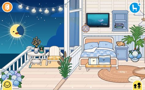 × Kirby × Costal Villa Toca Boca Bedroom, Costal Villa Toca Boca Ideas, Toca Boca Room Ideas Coastal Villa, Costal Villa Toca Boca, Toca Boca Coastal House, Boca Recipe, Toca Boca Hair Salon, Toca World Ideas, Toca Life World Aesthetic Pfp