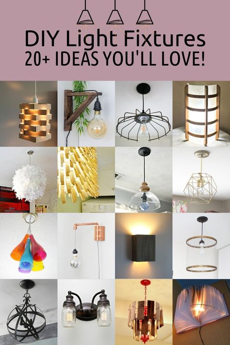 Diy Light Fixtures Ceiling, Cover Ugly Light Fixture, Diy Hanging Light Fixtures, Cheap Light Fixtures, Diy Light Shade, Light Fixture Makeover, Diy Hanging Light, Diy Kitchen Lighting, Desk And Table