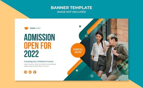 School admission banner design template ... | Premium Vector #Freepik #vector #college-admission #academy #enrollment #school-registration Educational Banner, Banner Design Ideas, College Banner, Admissions Poster, Education Banner, About School, School Banner, School Admissions, Flyer And Poster Design