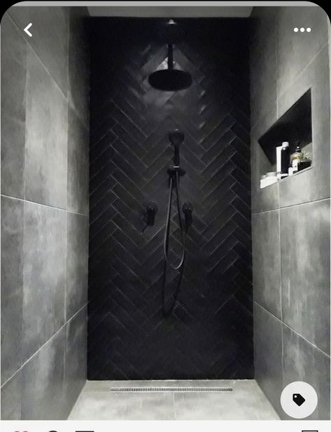 Best Bathroom Paint Colors, Bathroom Lighting Ideas, Shower Rooms, Bathroom Shower Design, Bathroom Inspiration Modern, Black Tile, Master Shower, Bathroom Paint, Right Light