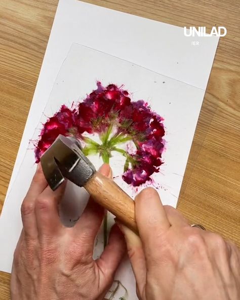 Pounded Flowers, Painting Ideas 2023, Hammered Flowers, Preserve Flowers, Flower Petal Art, Easy Acrylic Painting Ideas, Pressed Flower Crafts, Acrylic Painting Ideas, Easy Acrylic Painting