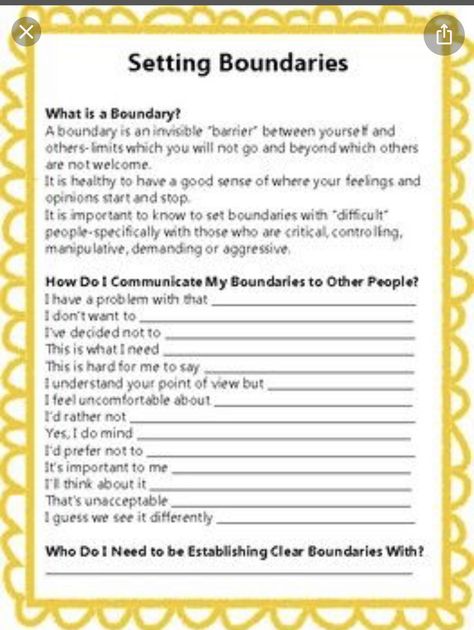 Healthy Boundaries Worksheets, Boundaries Worksheet, Group Therapy Activities, Inspirational Marriage Quotes, Personal Boundaries, Counseling Activities, Counseling Resources, Group Ideas, Therapy Worksheets