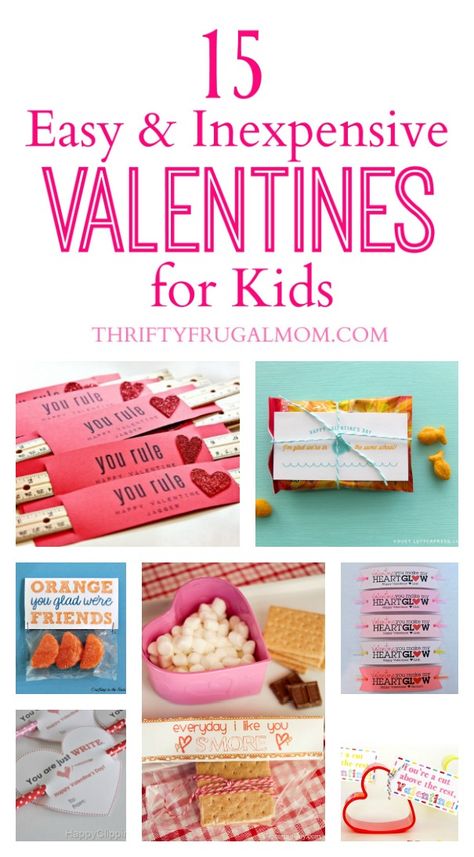 A super fun collection of cheap and easy Valentines for kids- includes both food and non-food ideas! Cheap Diy Valentines For Kids, Easy Cheap Valentines Gifts, Cheap Valentines Day Ideas For Kids, Bookmark Valentines For Kids, Easy Homemade Valentines For Kids, Cheap Valentines Ideas For Kids, Homemade Valentines For Kids, Easy Homemade Valentines, Easy Valentines For Kids