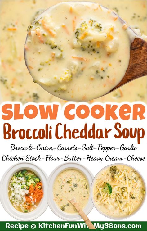 Soup Panera, Recipe For Broccoli, Panera Copycat, Slow Cooker Broccoli, Broccoli Cheddar Soup Recipe, Cheddar Soup Recipe, Crockpot Soup Recipes, Broccoli Cheddar Soup, Soup Recipes Slow Cooker