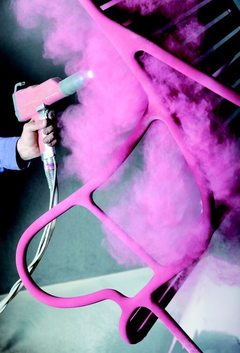 Learn how to powder coat your own stuff! www.powdercoatguide.com Power Coating, Cmf Design, Jaime Hayon, Paint Booth, Fritz Hansen, Metal Fabrication, Everything Pink, Painting Tips, Garden Styles