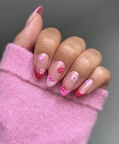 Pink French Tip Nail Designs, Barbie Nails Acrylic, Tip Nail Designs, Pink French Tip, French Tip Nail Designs, Summery Nails, Girly Acrylic Nails, Pink French, Short Acrylic Nails Designs