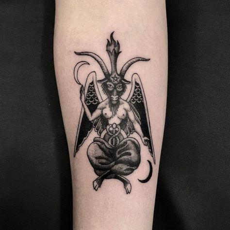 #Tattoos,baphomet tattoo Hand Traditional Tattoo, Baphomet Tattoo, Satanic Tattoos, Medieval Tattoo, Torso Tattoos, Sigil Tattoo, Demon Tattoo, Ornamental Tattoo, Stomach Tattoos