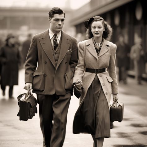 1950s Business Woman, 1950s Couple Vintage Romance, Black Tie Couple, 1950 Mens Fashion, 50s Romance, 50s Couple, 1950s Couple, 50s Mens Fashion, 1950s Aesthetic