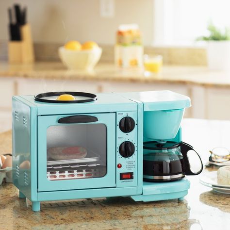 Elite by Maxi-Matic Americana by Elite 3-in-1 Mini Breakfast Shoppe & Reviews | Wayfair Mini Cooking, Mini Breakfast, Camper Hacks, Pod Coffee Makers, Mr Coffee, Kitchen Design Open, Camper Renovation, Maker Shop, Mini Kitchen