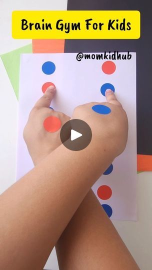 20K views · 675 reactions | Brain Gym For Kids ❤️ A simple 2 minute setup for kids to exercise their brains. All you need: 1. Paper. 2. Two colours dot stickers. PS: I have used Dot stickers, you can simply make Dots with colours. ✅️ Follow @momkidhub for more easy activities. #braingym #braingymforkids #braingymnastics #brainstimulation #brainbooster #mindpower #kidsactivityideas #preschoolactivities #montessoritoddler #homeschoolingideas #momsaroundtheworld #punemomblogger #punemoms #BrainGymForKids #BrainExercises #LeftAndRightBrain #rightbrain #leftbrain #kidsactivitiesideas #gamesforkids #diyactivities #BrainBoost #braingames #BrainBoosters [ Brain Gym exercises Bilateral coordination activities Left-right brain exercises Cognitive development activities Cross-lateral brain tra Brain Development Children, Cognitive Development Activities, Gym For Kids, Brain Math, Brain Gym Exercises, Brain Gym For Kids, Coordination Activities, Bilateral Coordination, Cognitive Activities