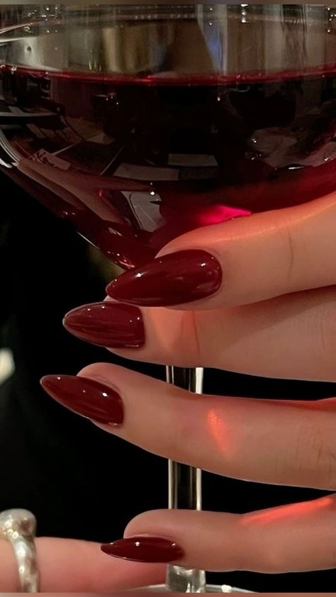 Dark Red Nails, Wine Nails, Dry Nails Quick, Maroon Nails, December Nails, Red Acrylic Nails, Cherry Nails, October Nails, Burgundy Nails