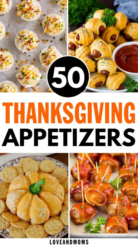 50 Amazing Thanksgiving Appetizers To Try This Year | Love and Moms Easy Thanksgiving Appetizers, Turkey Appetizers, Best Thanksgiving Appetizers, Thanksgiving Appetizers Easy, Friendsgiving Food, Thanksgiving Snacks, Thanksgiving Appetizer Recipes, Appetizer Ideas, Delicious Thanksgiving