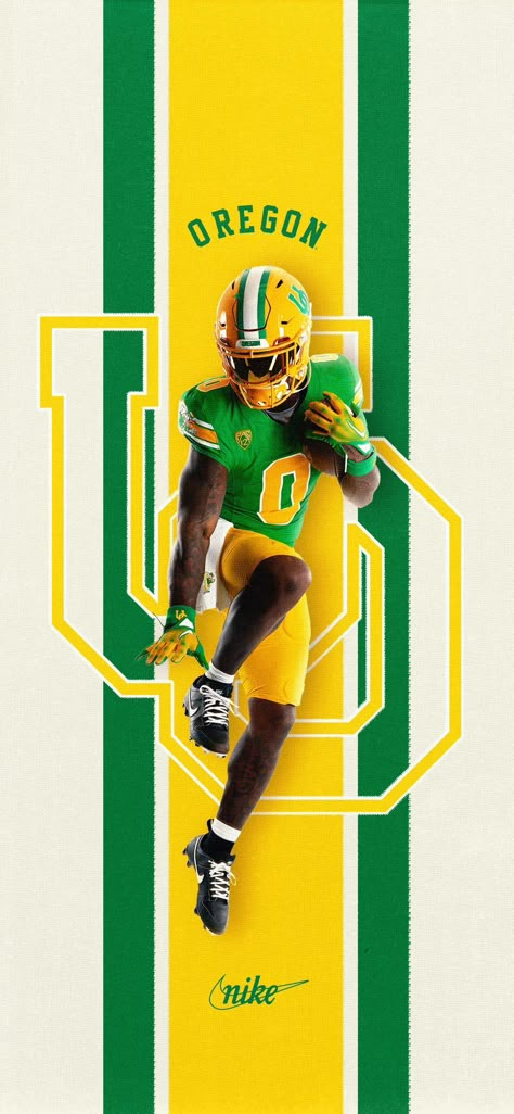 Oregon Ducks Football Wallpaper, Oregon Ducks Wallpaper, College Football Wallpaper, Football Wallpaper Iphone, Nfl Poster, Oregon Ducks Logo, World Football League, Drip Ideas, Football Clips