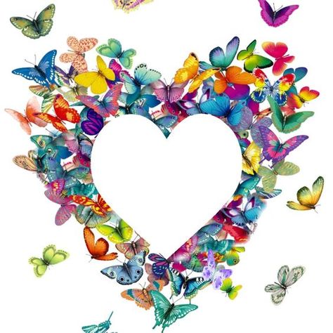 Hearts And Butterflies, Scrapbook Printing, Butterfly Heart, Graphic Projects, Floral Border Design, Heart Images, Love Photo, Scrapbook Templates, Borders And Frames