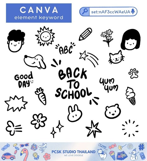 SVG : back to school kid kid fontesgratuitasc Canva Stickers Keywords Free, Canva Doodle Elements, Canva Illustration Keyword, Doodle Branding, Canva Sticker Keyword, Canva Codes Elements, Canva Doodle, Canva Sticker, Font Canva Lettering