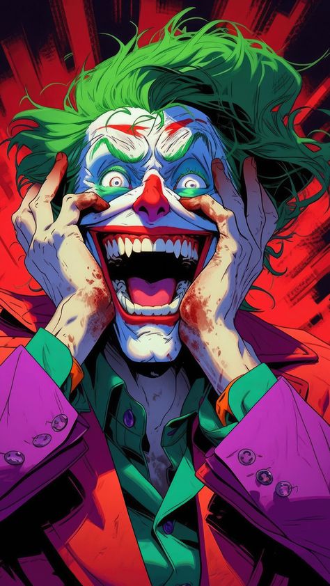 Joker Artwork, Joker Wallpapers, Joker Art, The Clown, The Joker, Dc Universe, Harley Quinn, Marvel Dc, Comic Art