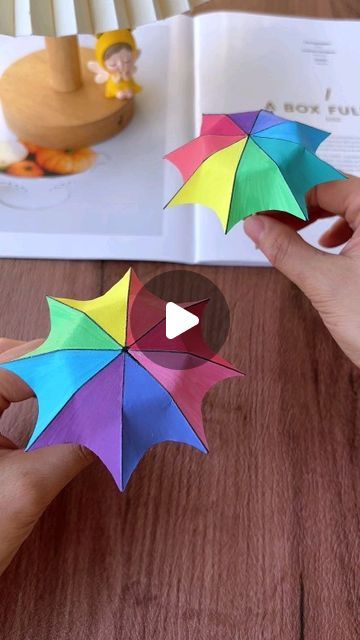 Paper Craft Ideas on Instagram: "Learn how to make a cute paper umbrella with this fun and easy tutorial! Follow along as we cut, fold, and secure colorful paper to create a charming umbrella, complete with a handle and personalized decorations. Perfect for kids and adults alike, this project is a delightful way to spend your crafting time. Join us and make your own adorable paper umbrella!" Umbrella Craft, Photoshoot Boy, Paper Folding Crafts, Paper Umbrella, Umbrella Decorations, Paper Umbrellas, Kindergarten Games, Cat Hacks, Hand Crafts For Kids