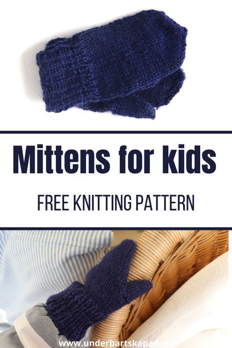 Here is a free knitting pattern on how to make mittens for 1-2 year olds. Click for step by step instructions! #knittingpattern #mittens #DIY Baby Mittens Crochet, Kids Mittens Knit, Baby Mittens Knitting Pattern, Knitting Fingerless Gloves, Baby Mittens Knitting, Childrens Knitting Patterns, Knitting Patterns For Kids, Mittens Knitting Pattern, Crochet Baby Mittens