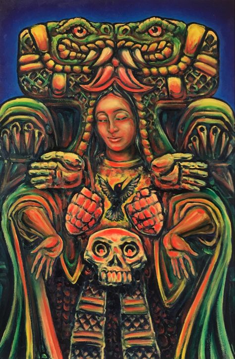 Mexican Paintings, Maya Art, Mexican Culture Art, Aztec Culture, Aztec Tattoo, Aztec Warrior, Aztec Art, Mexican Designs, Chicano Art