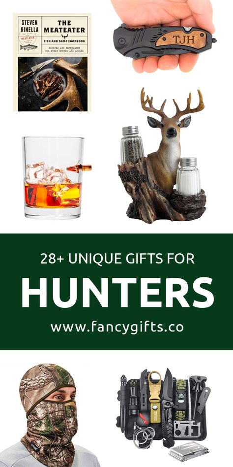 28 Unique Gifts for Hunters | fancy gifts Gifts For Hunters Deer Hunting, Hunters Gift Basket Ideas, Christmas Gifts For Hunters, Diy Gifts For Hunters, Hunting Gift Ideas, Gifts For Hunters Men, Hunting Gift Basket, Hunting Gifts For Boyfriend, Gift Ideas For Hunters