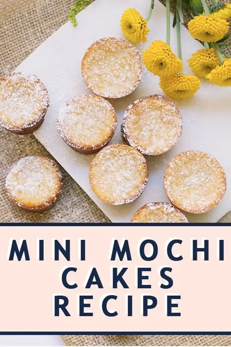 Custard Mochi Recipe, Chewy Cake, Mochi Recipes, Cake Fall, Butter Mochi, Mochi Recipe, Mochi Cake, Hawaiian Recipes, Asian Sweets