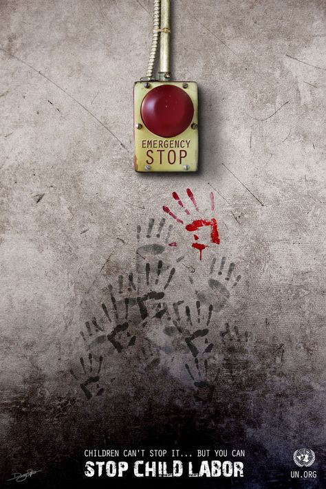 the one bloody hand print along with how close it the button. super though provoking and powerful. Social Awareness Posters, Social Awareness Campaign, Charity Poster, Social Campaign, Awareness Poster, Graphisches Design, 광고 디자인, Publicidad Creativa, Campaign Posters