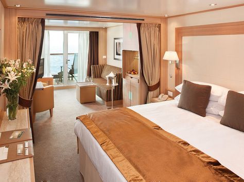 The Sexiest Cruise Ship Cabins - Condé Nast Traveler Best Cruise Lines, Best Cruise Ships, Luxury Cruise Ship, Penthouse Suite, Msc Cruises, Aged Care, Cruise Destinations, Cruise Lines, Best Cruise