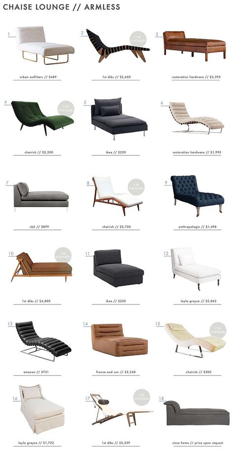 A Roundup of 48 of Our Favorite Chaise Loungers | Emily Henderson | Bloglovin’ Contemporary Living Room Chairs, Poltrona Design, Types Of Chairs, Latest Sofa, Sofa Design Ideas, Latest Sofa Designs, Chaise Lounger, Lounge Chairs Living Room, Corner Sofa Set