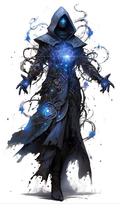 Ice Wizard Male, Dnd Masked Character, Dnd Gods Concept Art, Dnd Sorcerer Art, Alien Character Design Male, Warlock Character Design, God Concept Art, Celestial Warlock, Sorcerer Art