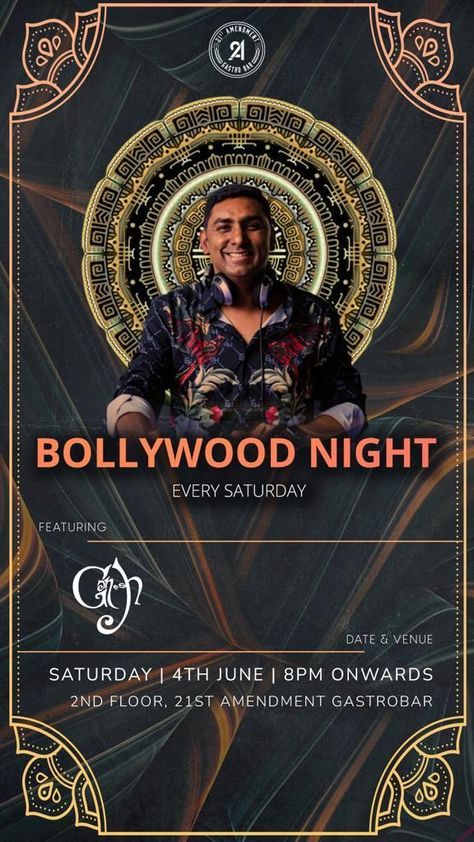 Bollywood Night with DJ Ganesh at 21st Amendment this Saturday! Timing 8pm onwards 2nd Floor, 21st Amendment Gastrobar #21A #21stAmendment #BangalorNightlife #BangaloreClubbing #BangalorPubs #BollywoodBangalore #BangaloreDays #BollywoodNight #BangaloreBloggers #PubsOfInstagram #PartiesInBangalore #djganeshindia Bollywood Night, 2nd Floor, Night Life, Did You Know, Dj