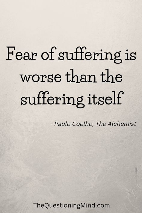 Fear and suffering Quote from book Stoic Warrior, Idgaf Attitude, Monk Mode, Workout Everyday, Be Disciplined, Mind Your Own Business, Faith > Fear, Atomic Habits, Quotes Cute