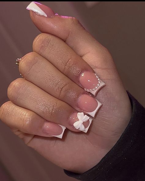 Really Short Nails, Cute Pink Nails, Acrylic Toe Nails, French Tip Nail Designs, Hard Nails, Girly Acrylic Nails, Cute Acrylic Nail Designs, Short Square Acrylic Nails, Acrylic Nails Coffin Pink