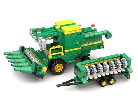 Halo Lego Sets, Lego Farm, Lego Hospital, Lego Tractor, Easy Lego Creations, Lego Building Ideas, Car Mechanics, Lego Truck, City Vehicles