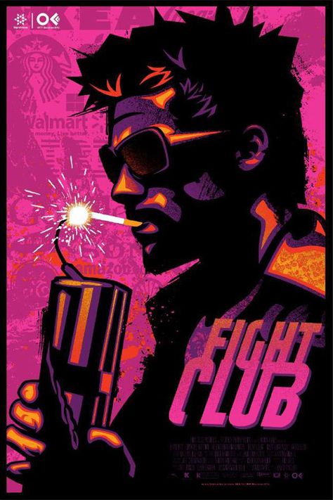 Fight Club Alternate Poster by James White Deco Cinema, Film Thriller, New Retro Wave, Club Poster, Alternative Art, Movie Posters Design, Cinema Posters, Alternative Movie Posters, Movie Poster Art