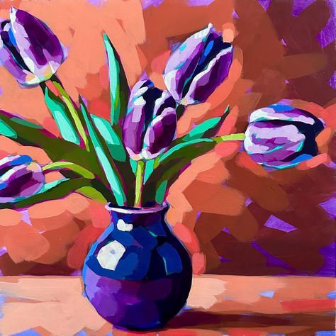 Enroll in Loose Tulips - Ali Kay Studio Ali Kay, Mexican Folk Art Painting, Tulip Painting, Tulips Art, Watercolor Tulips, Acrylic Painting Lessons, The Tribe, Folk Art Painting, Art Inspiration Painting