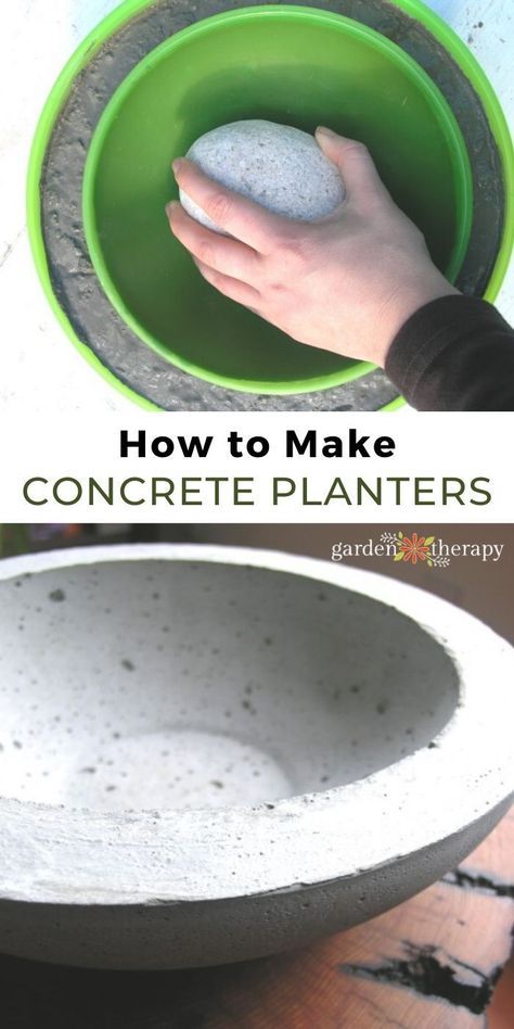 Make Concrete Planters, Concrete Planters Garden, Hypertufa Planters, Concrete Molds Diy, Cement Pots Diy, Diy Cement Planters, Cement Flower Pots, Diy Cement, Cement Garden