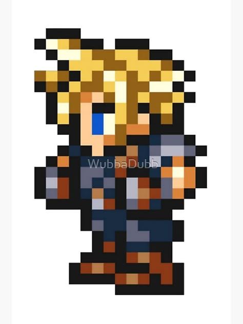 Final Fantasy Pixel Art Pattern Final Fantasy Pixel Art, Pixel Pacman, Minecraft Pixel Art, Pixel Art Pattern, Mega Man, 8 Bit, World Of Warcraft, Mario Bros, Final Fantasy