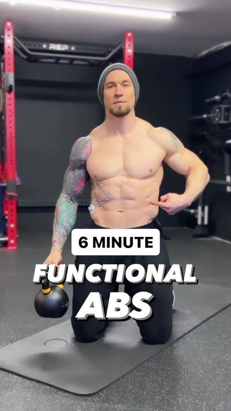 Functional Core Exercises, Abs For Men, Perfect Abs Workout, Core Workout Gym, Full Body Kettlebell Workout, Core Routine, Workouts Routines, Workout Training Programs, Bodybuilding Workouts Routines