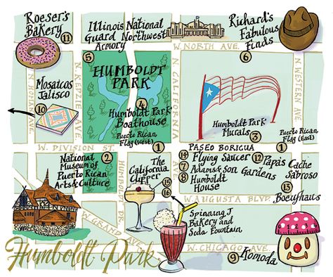 Humboldt Park | Chicago magazine | April 2017 Loving A Woman, Dorm Pictures, Chicago Parks, Chicago Murals, Swan Boat, 50 States Travel, Traveling Usa, Park Illustration, Restaurants In Chicago