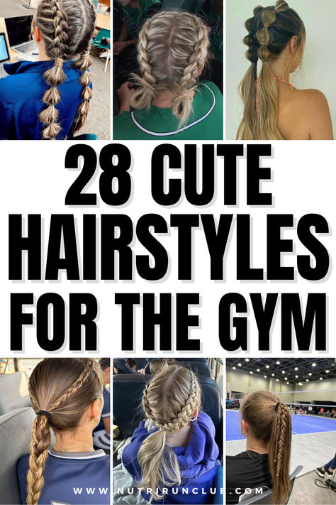 Are you tired of going to the gym for a workout and not knowing what to do with your hair? I feel you! Usually, I just throw my hair in a messy ponytail and call it a day, but in this post, we will round up the easiest hairstyles to look good and feel great during your workout. You will never be caught having a bad hair day again... Read more: gym hairstyles, hairstyles for the gym, cute gym hairstyles, gym hairstyles for long hair, easy gym hairstyles. Workout Braids Gym Hairstyles, Field Day Hair, Hair Workout Styles, Sporty Hairstyles For Long Hair, Workout Hairstyles For Medium Hair, Gym Hairstyles For Medium Hair, Cute Workout Hairstyles, Workout Hairstyles For Long Hair, Cute Gym Hairstyles