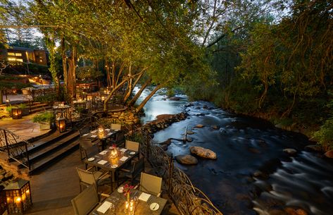 CRESS ON OAK CREEK Al Fresco Restaurant, Arizona Hotels, Sedona Restaurants, Sedona Hiking, Sedona Resort, Riverside Restaurant, Dinner With A View, Mount Kenya, Riverside House