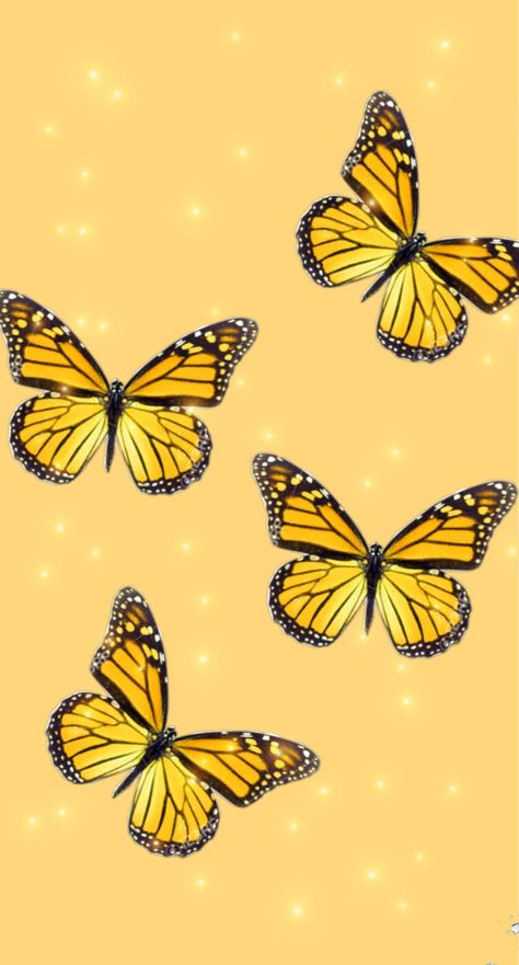 Wallpaper 156 Yellow Aesthetic Butterfly, Yellow Butterfly Wallpaper, Yellow Butterfly Aesthetic, Flip 4 Wallpaper, Cute Computer Backgrounds, Iphone Background Ideas, Pretty Backrounds, Yellow Moodboard, Butterflies Yellow